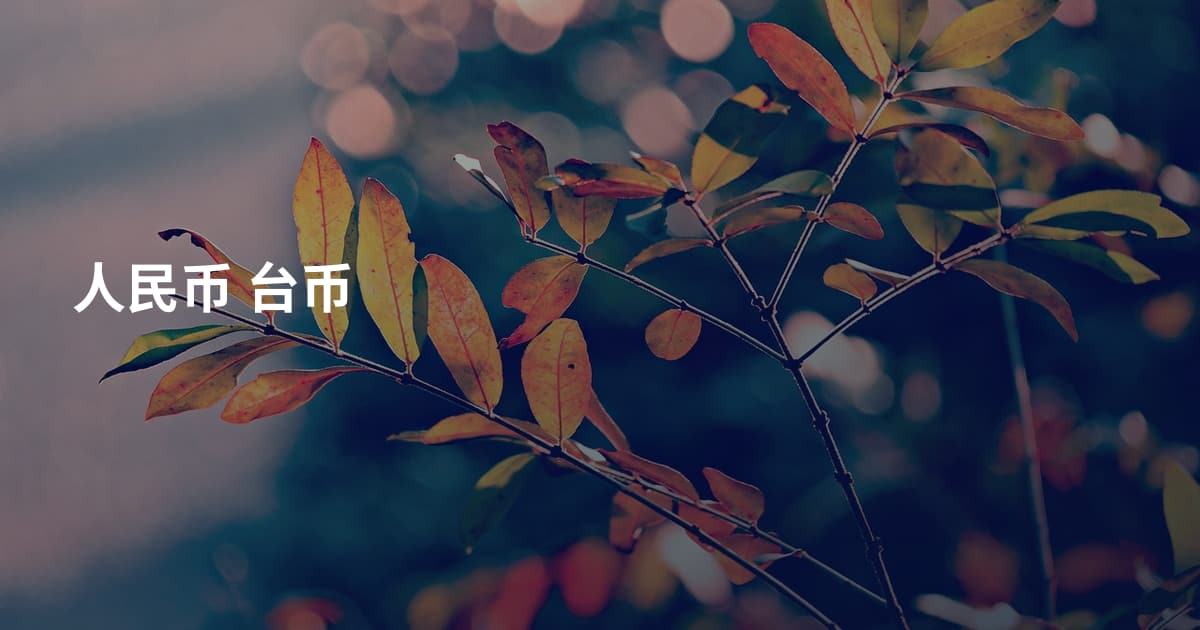 人民币 台币