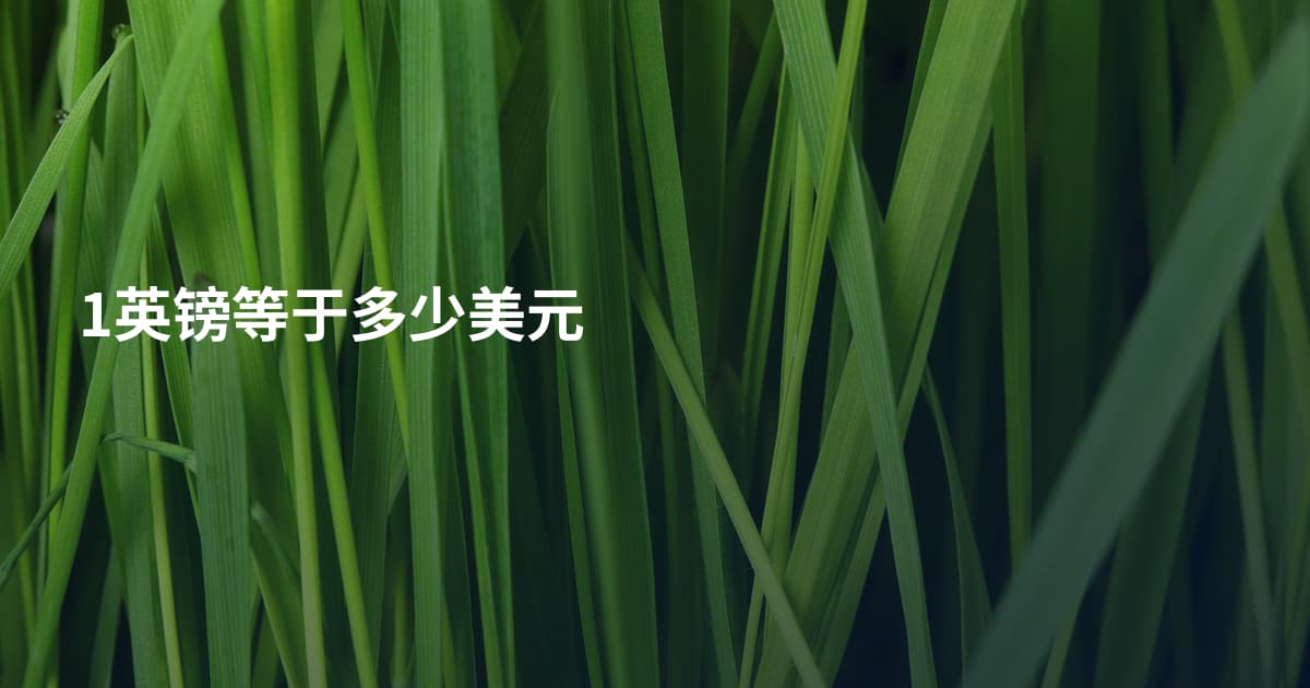1英镑等于多少美元