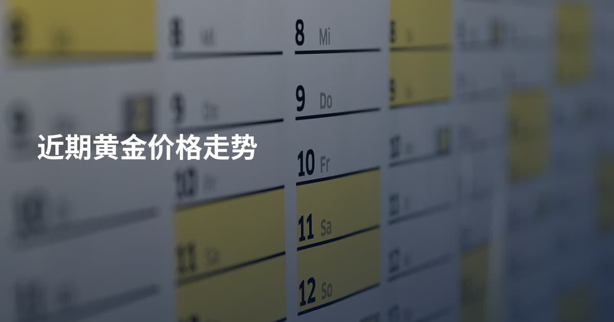 近期黄金价格走势
