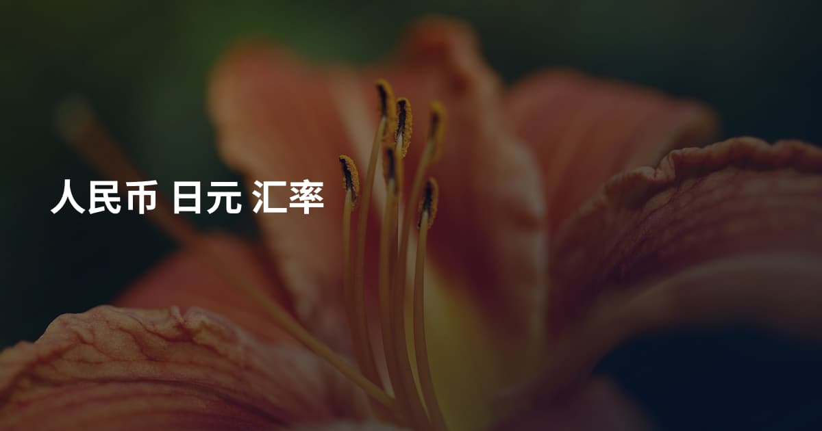 人民币 日元 汇率