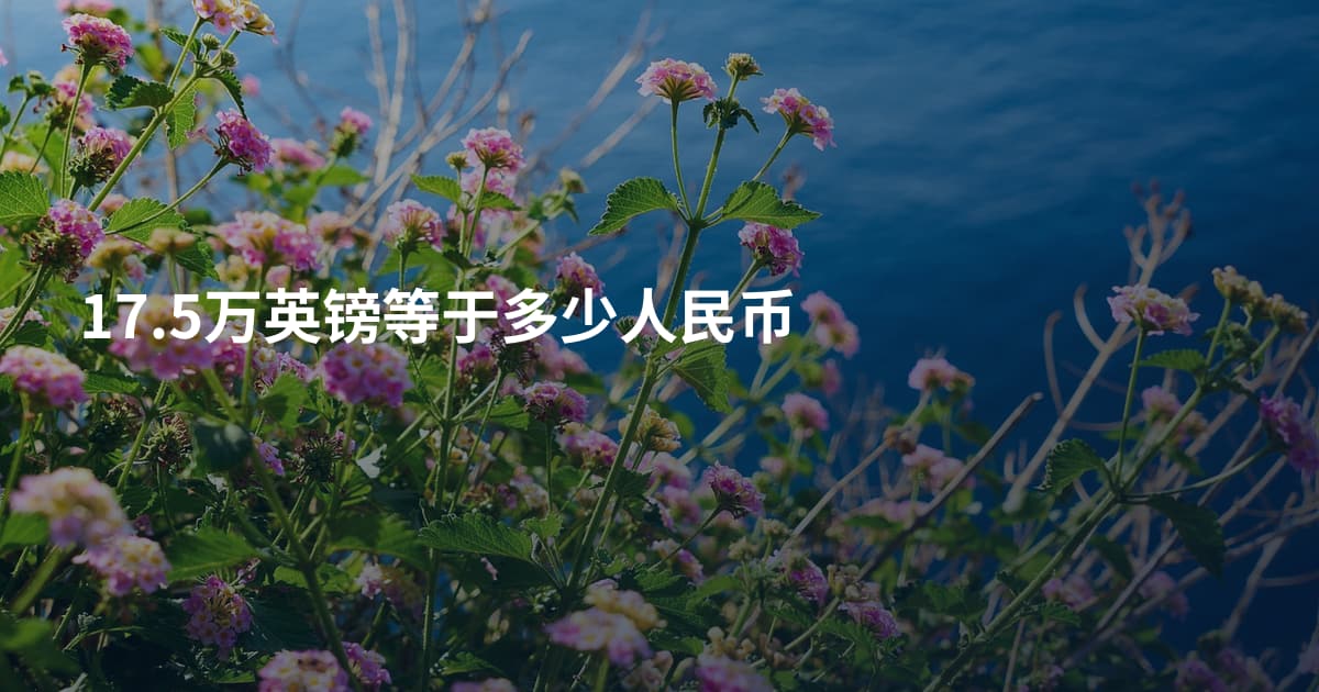 17.5万英镑等于多少人民币