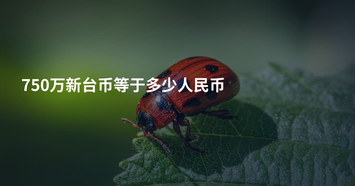750万新台币等于多少人民币