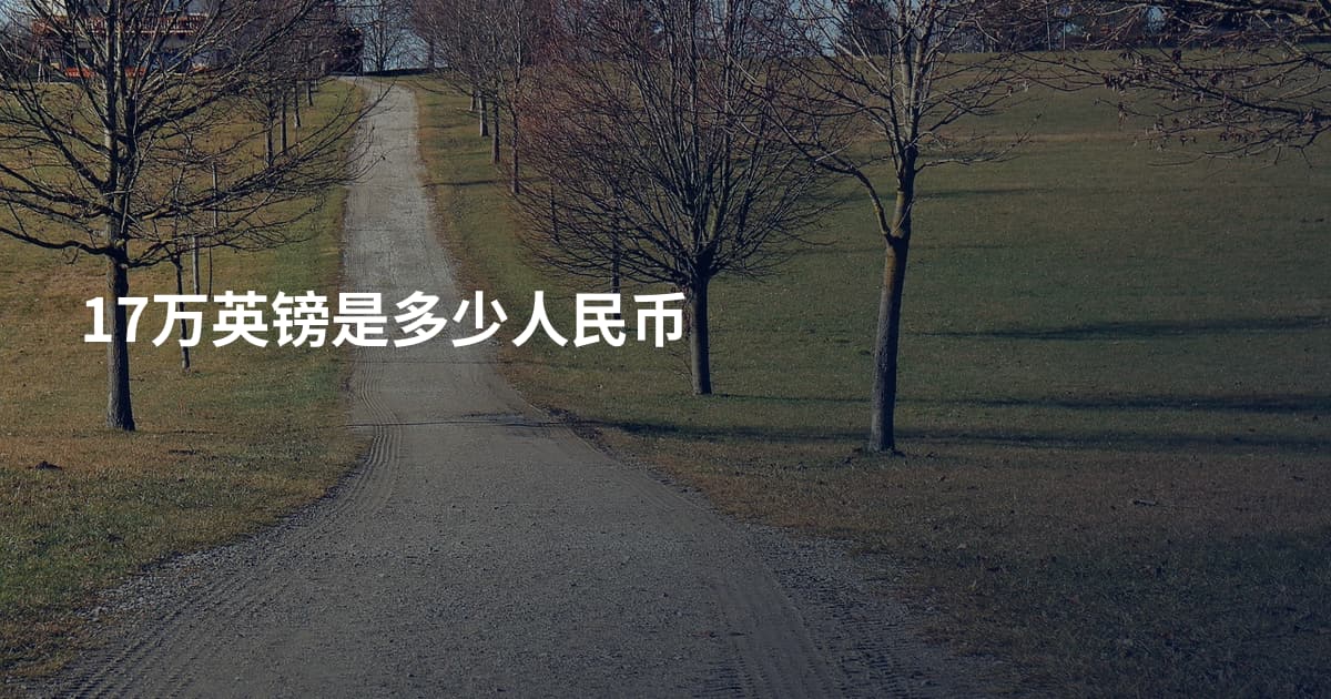 17万英镑是多少人民币