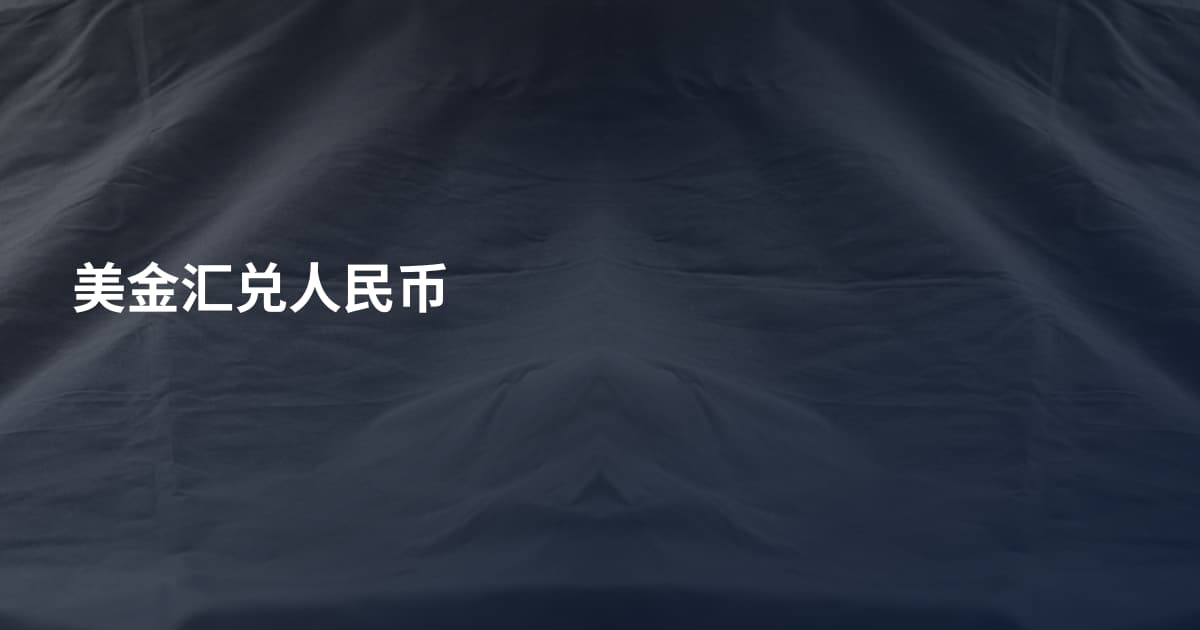 美金汇兑人民币