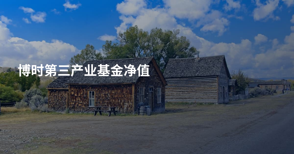博时第三产业基金净值