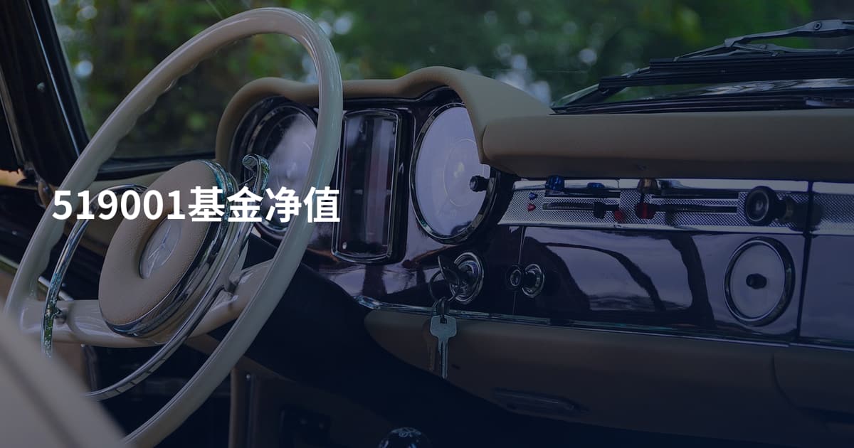 519001基金净值