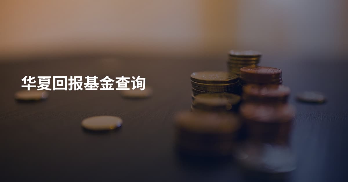华夏回报基金查询