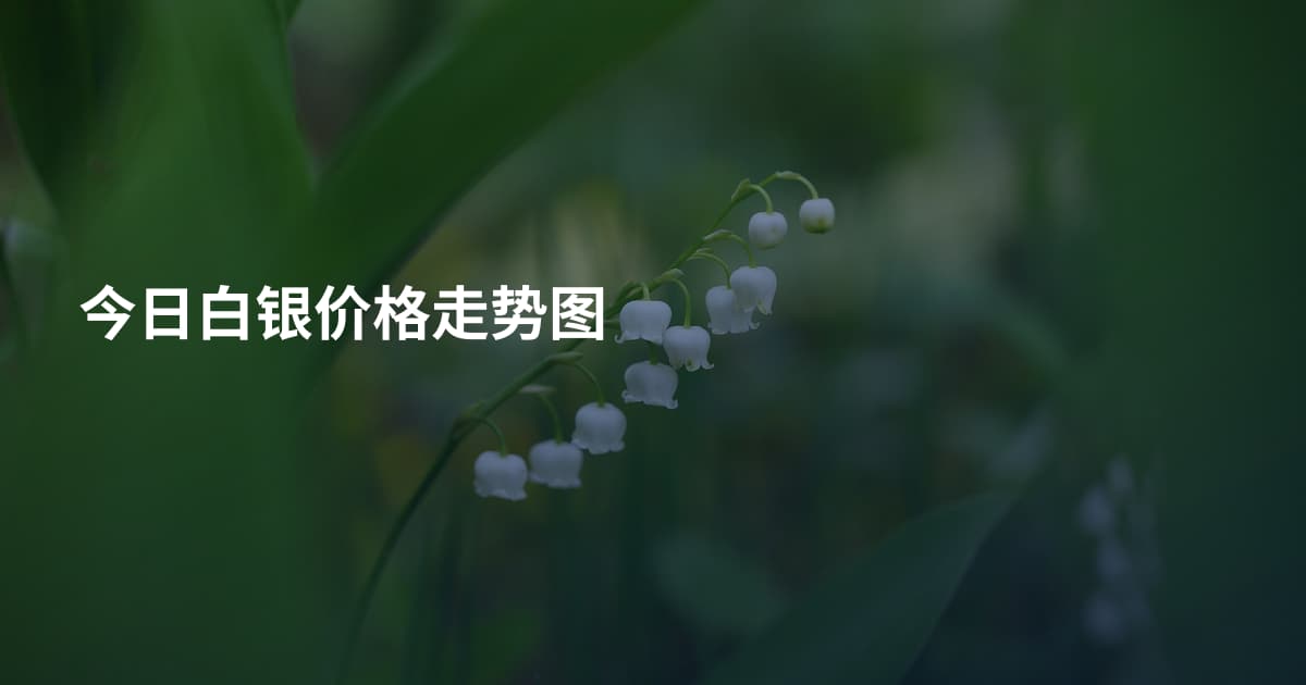 今日白银价格走势图