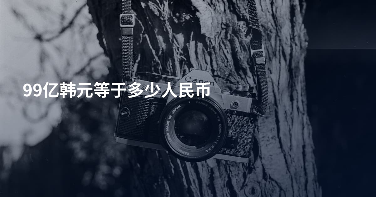 99亿韩元等于多少人民币