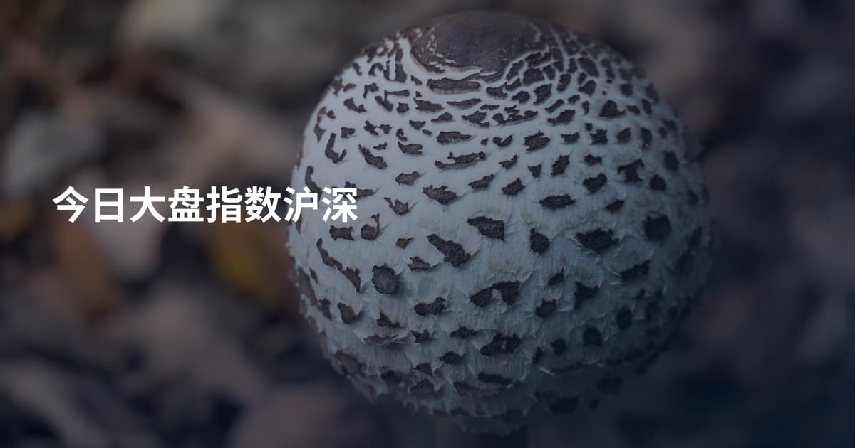 今日大盘指数沪深
