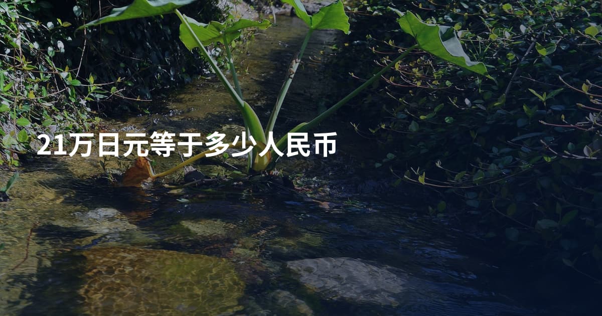 21万日元等于多少人民币