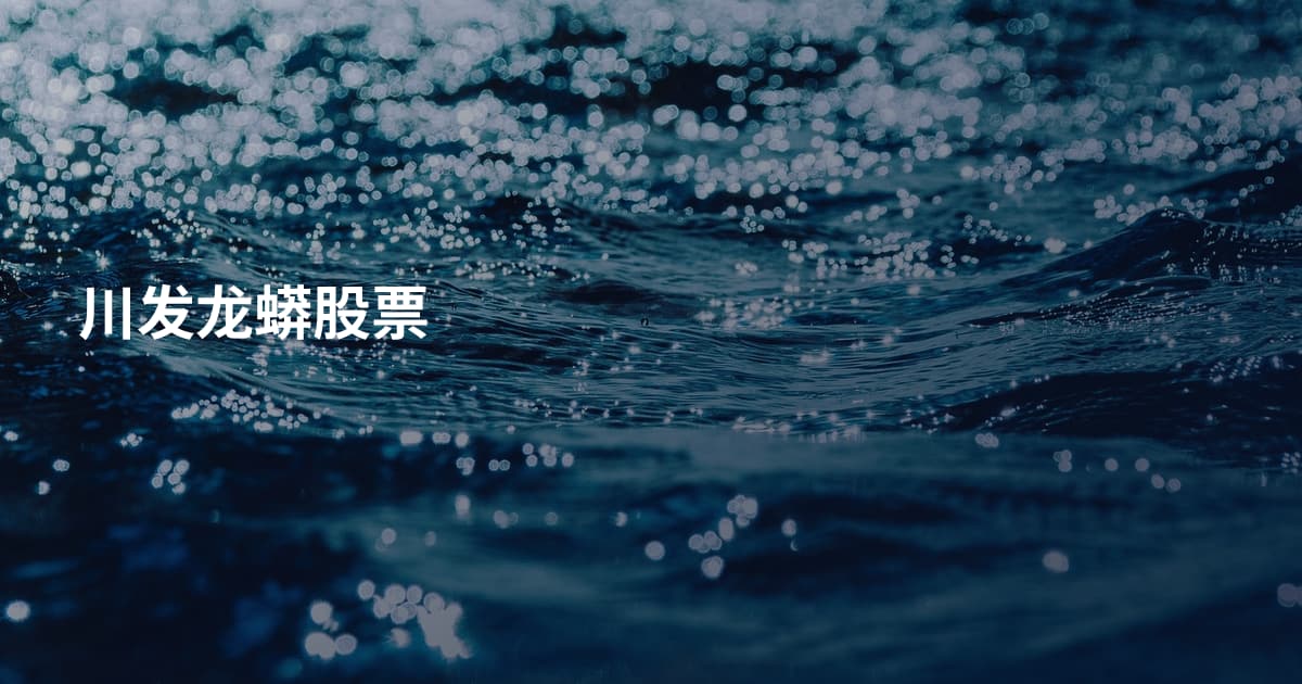 川发龙蟒股票