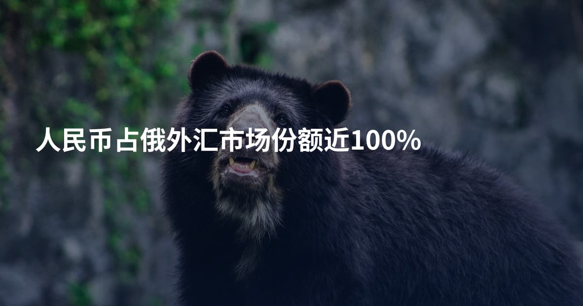 人民币占俄外汇市场份额近100%