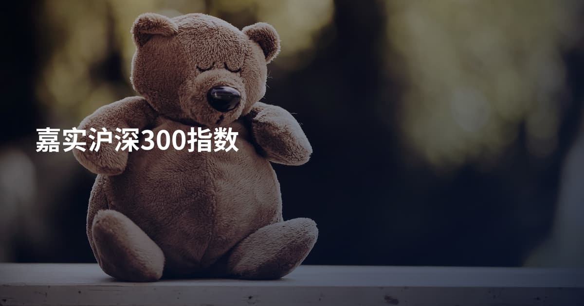 嘉实沪深300指数