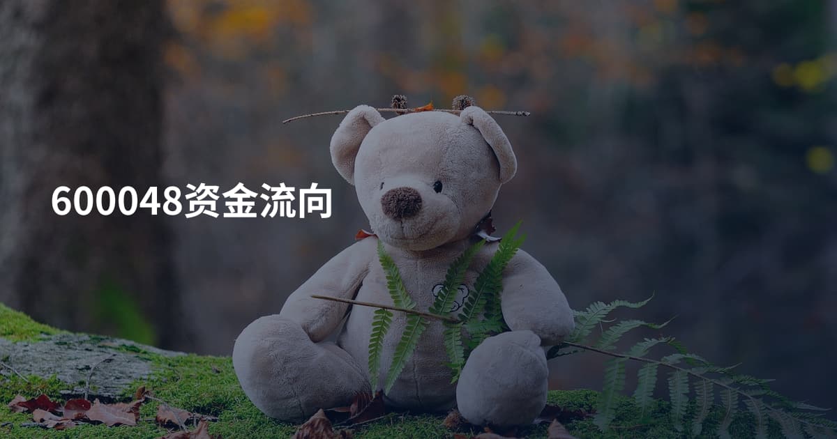 600048资金流向