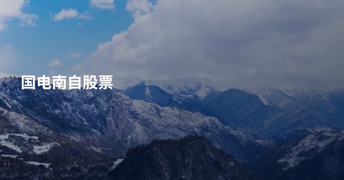 国电南自股票