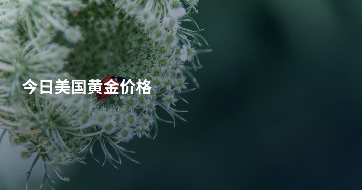 今日美国黄金价格