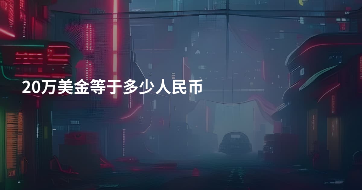 20万美金等于多少人民币