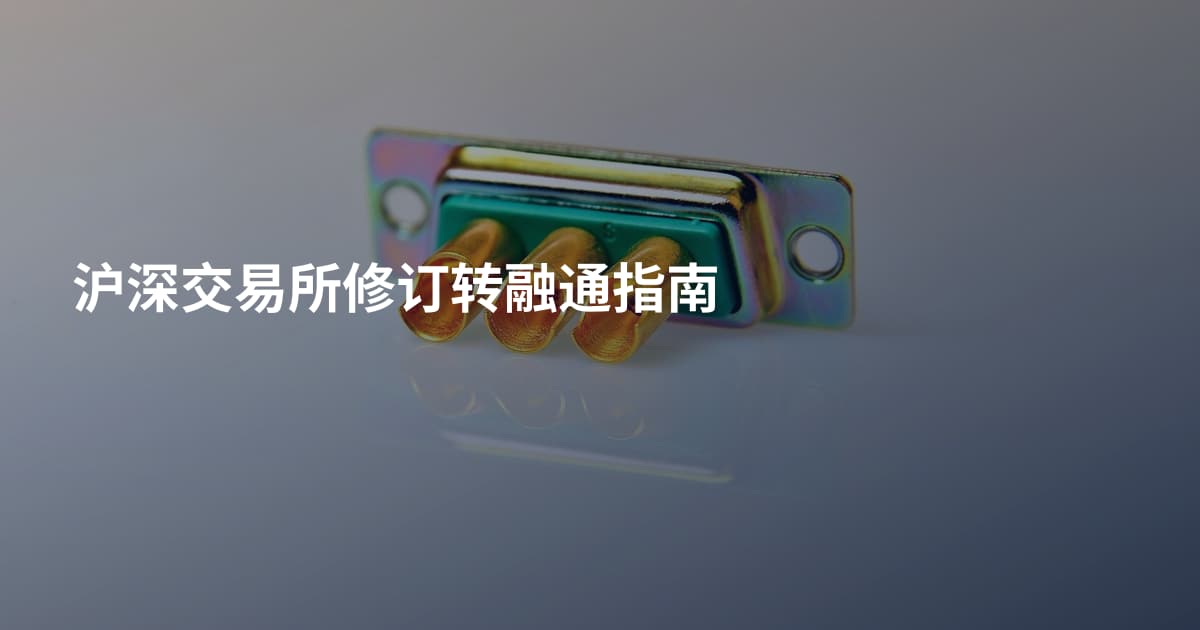 沪深交易所修订转融通指南