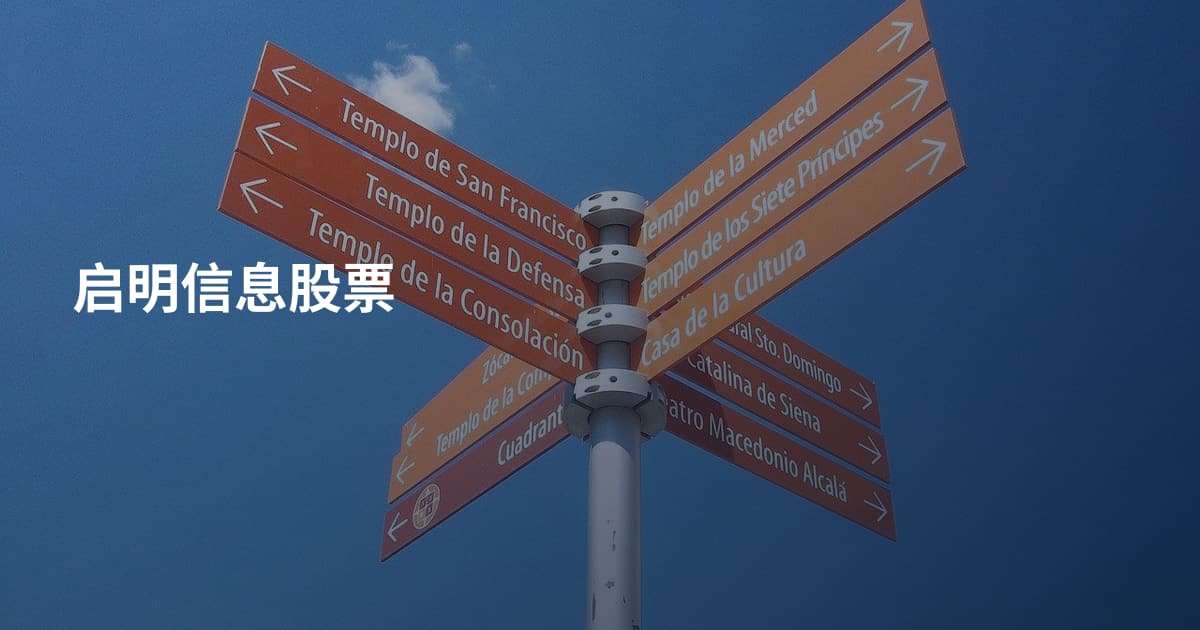 启明信息股票