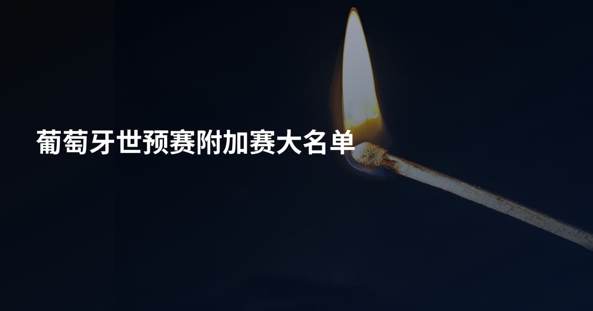 葡萄牙世预赛附加赛大名单