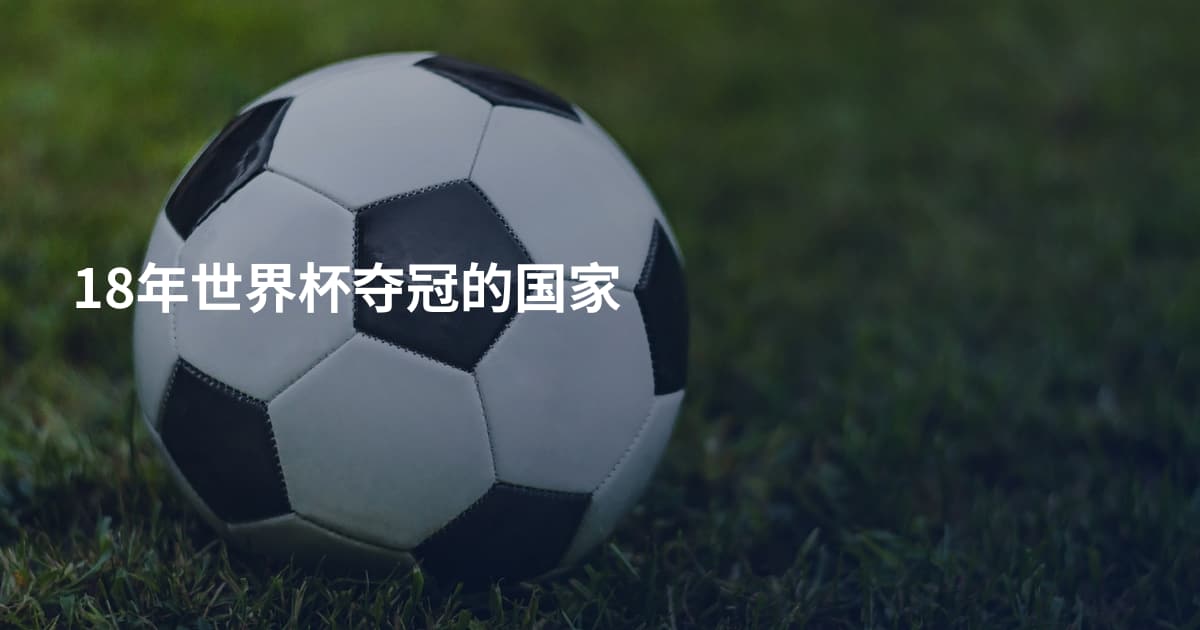 18年世界杯夺冠的国家