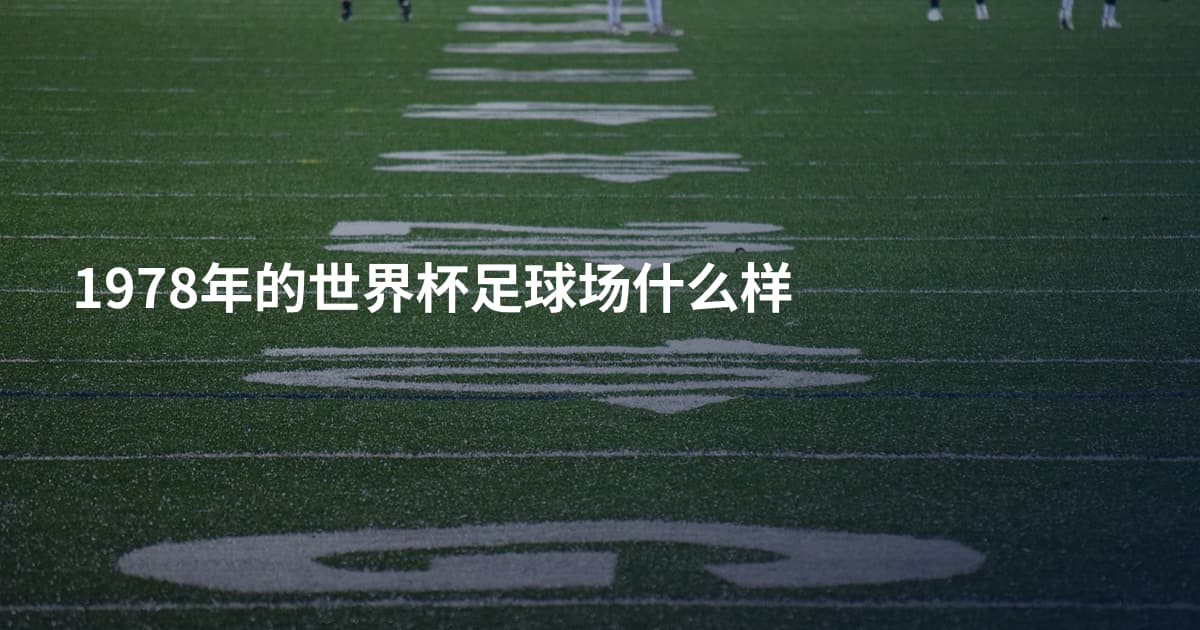 1978年的世界杯足球场什么样