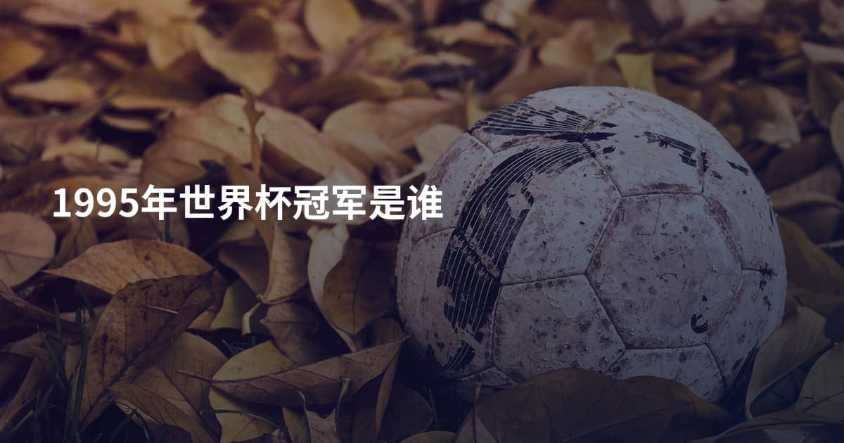 1995年世界杯冠军是谁