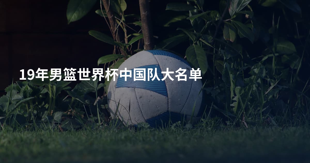 19年男篮世界杯中国队大名单