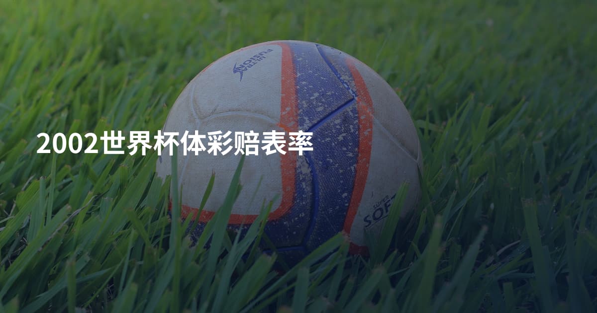 2002世界杯体彩赔表率