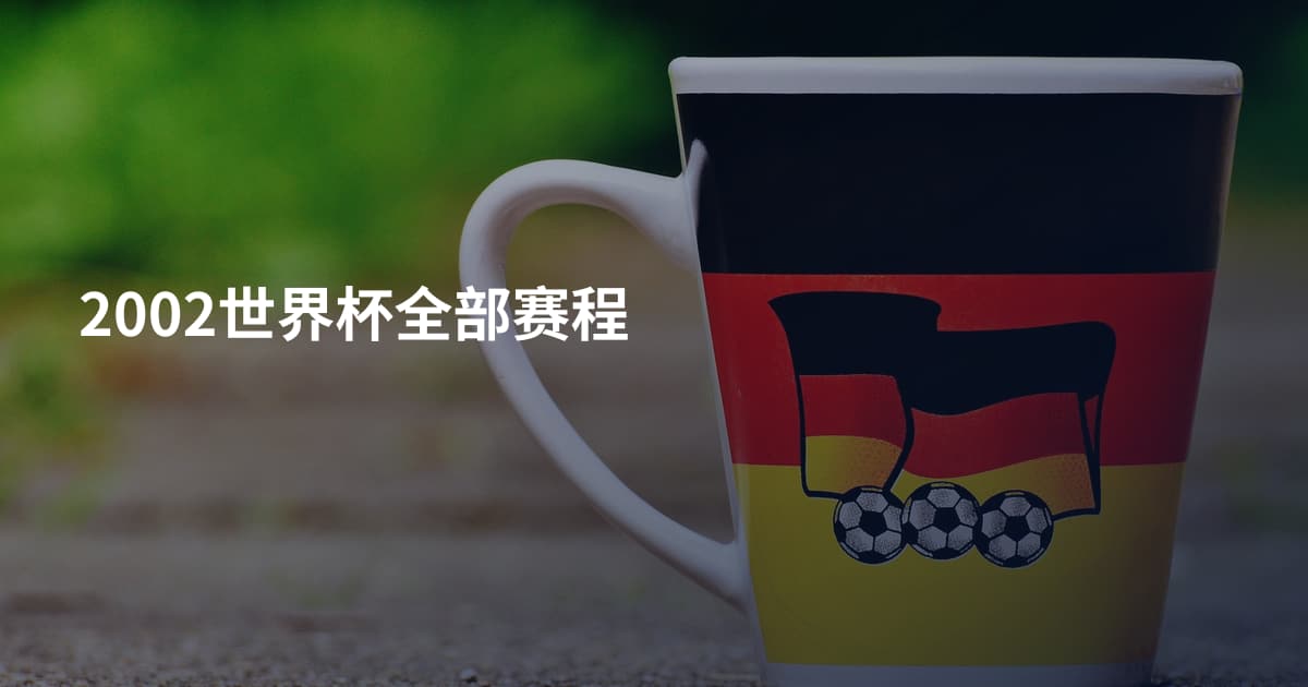 2002世界杯全部赛程