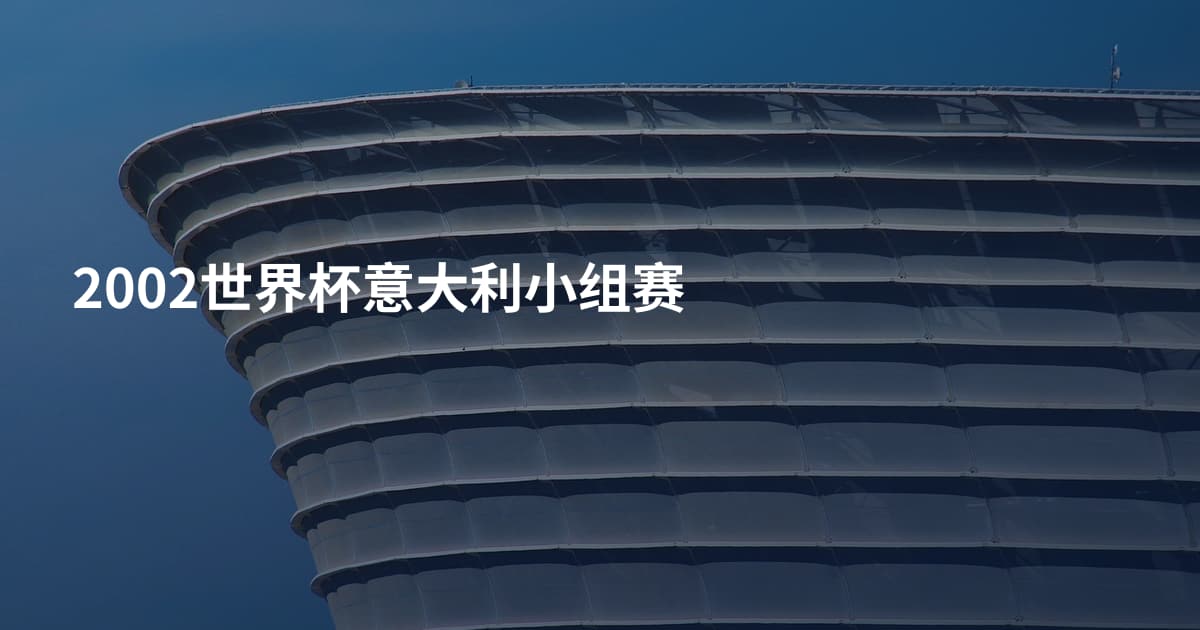 2002世界杯意大利小组赛