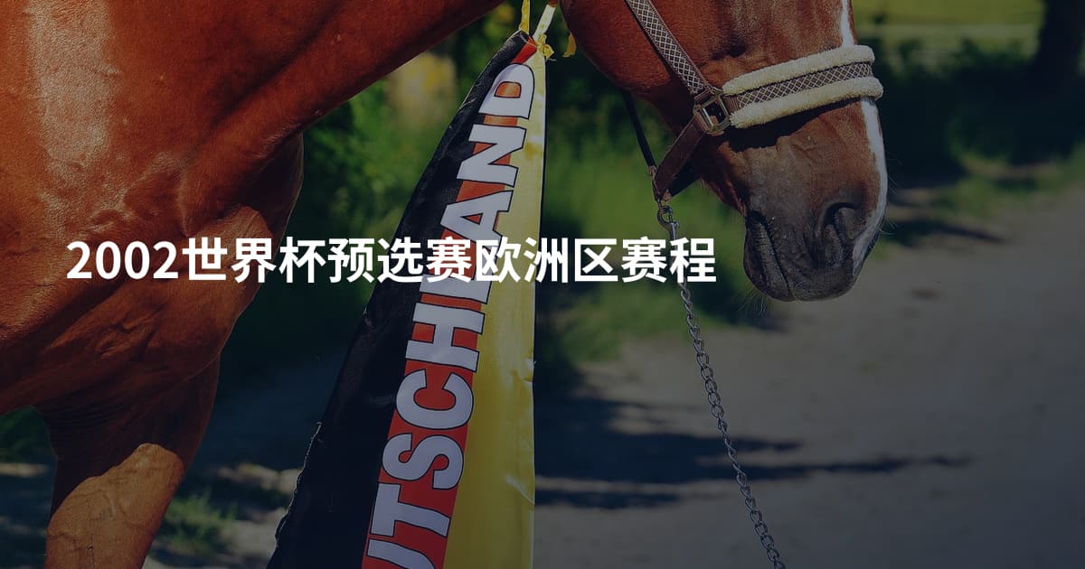 2002世界杯预选赛欧洲区赛程