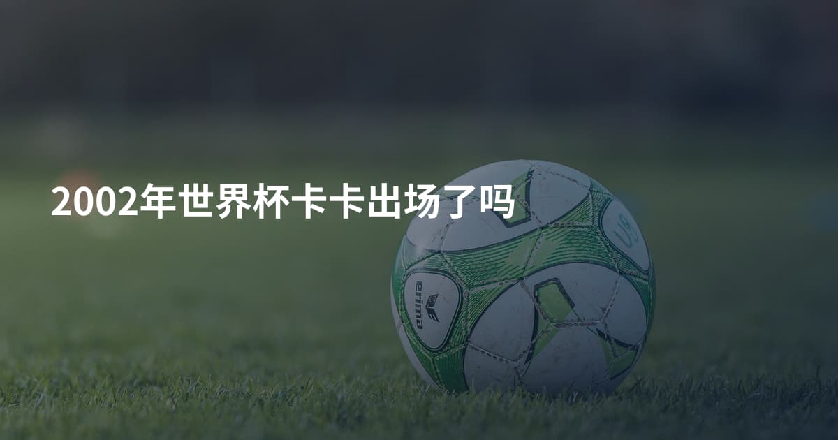 2002年世界杯卡卡出场了吗