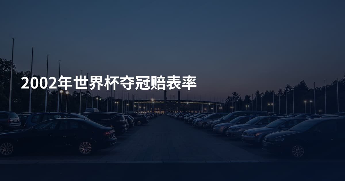 2002年世界杯夺冠赔表率