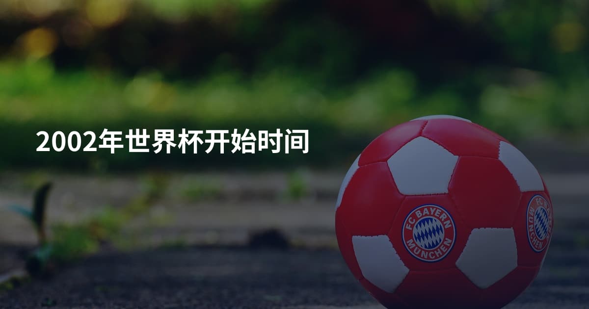 2002年世界杯开始时间