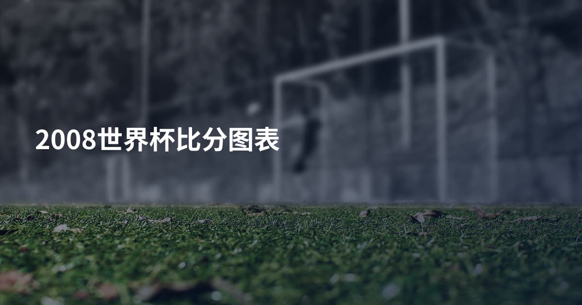 2008世界杯比分图表