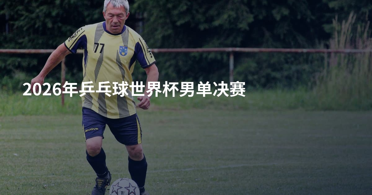 2026年乒乓球世界杯男单决赛