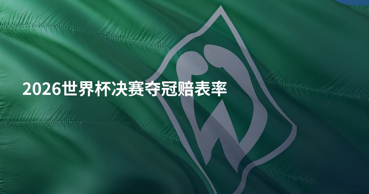 2026世界杯决赛夺冠赔表率