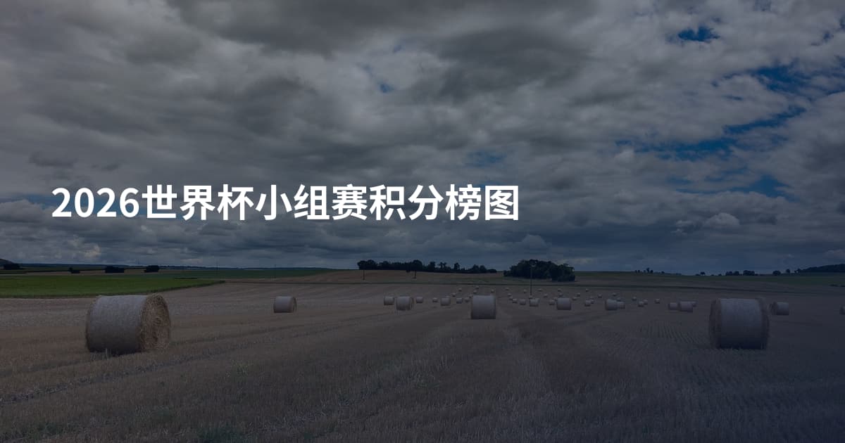 2026世界杯小组赛积分榜图