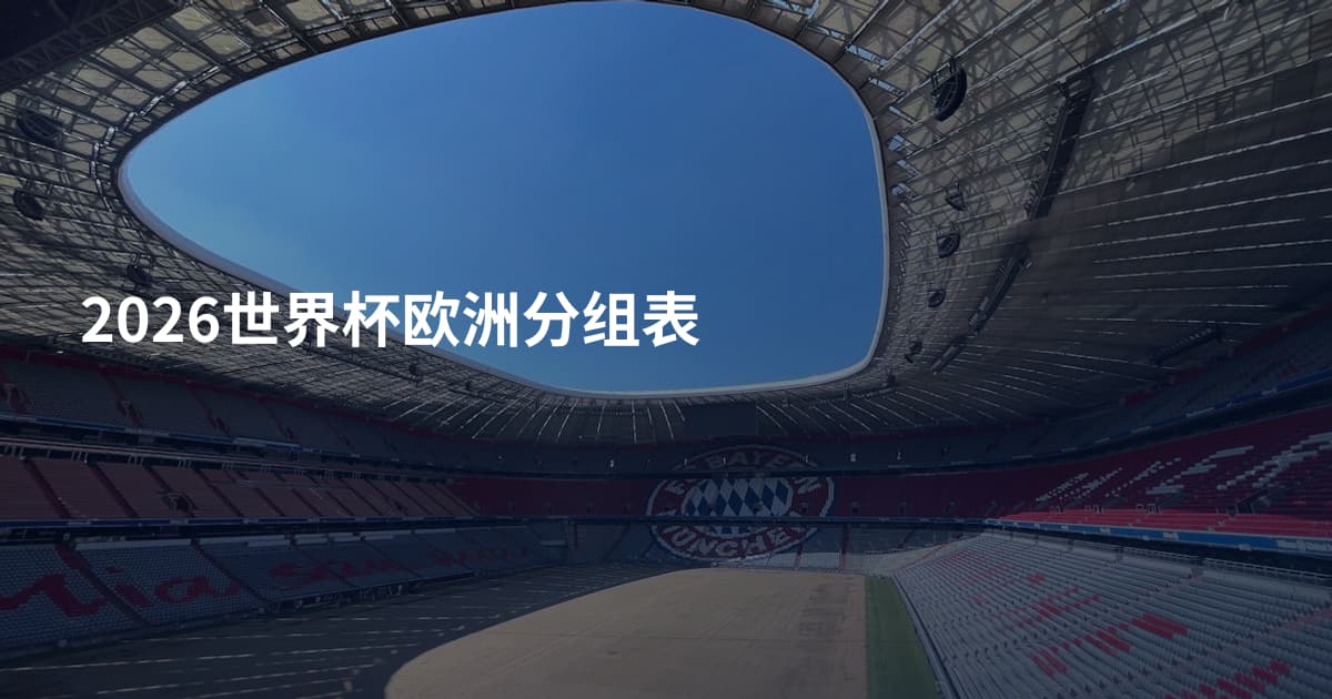 2026世界杯欧洲分组表