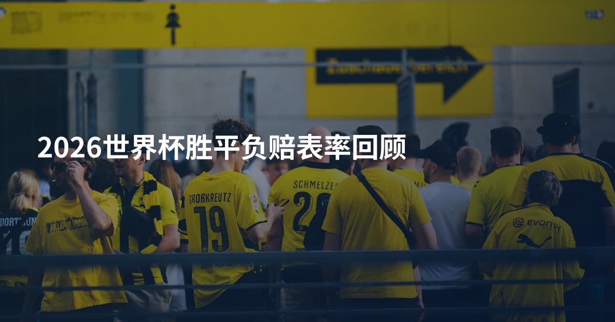 2026世界杯胜平负赔表率回顾