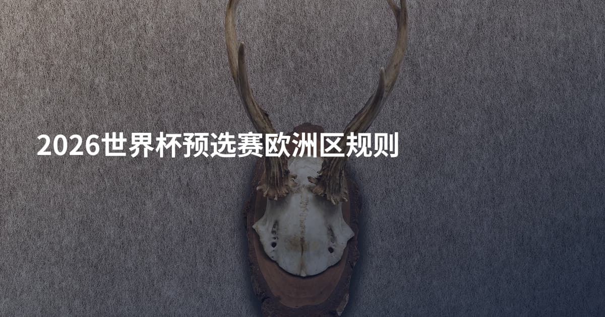 2026世界杯预选赛欧洲区规则
