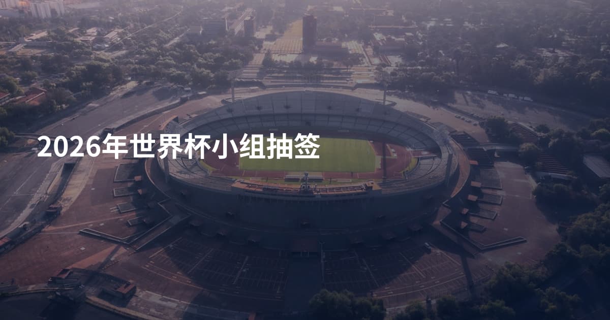 2026年世界杯小组抽签