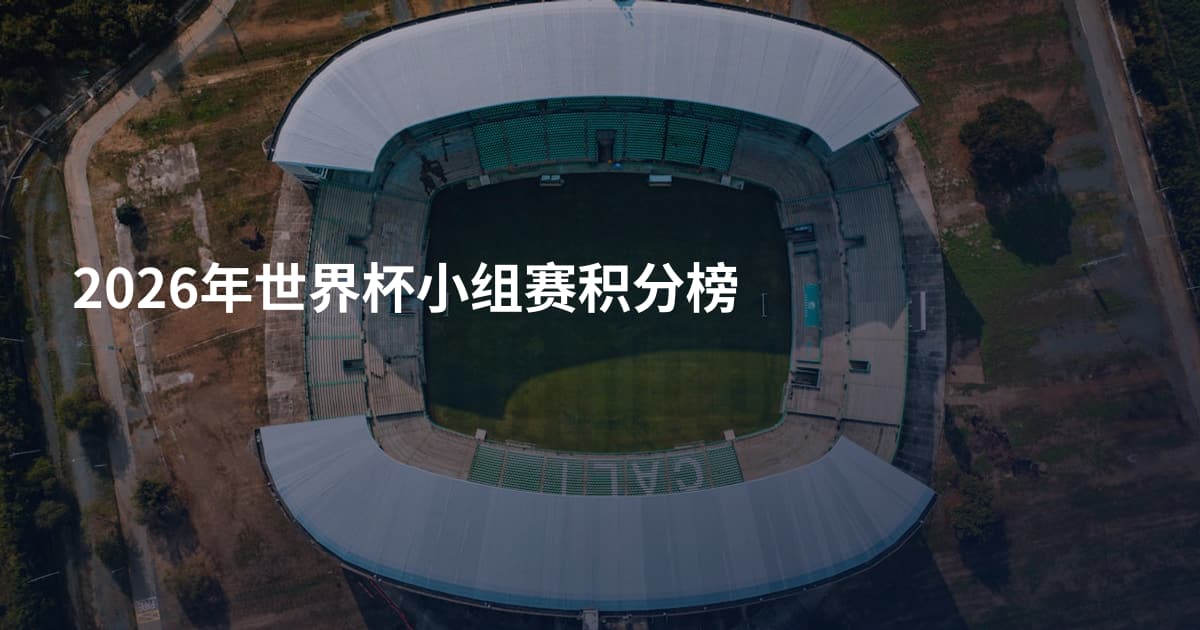 2026年世界杯小组赛积分榜