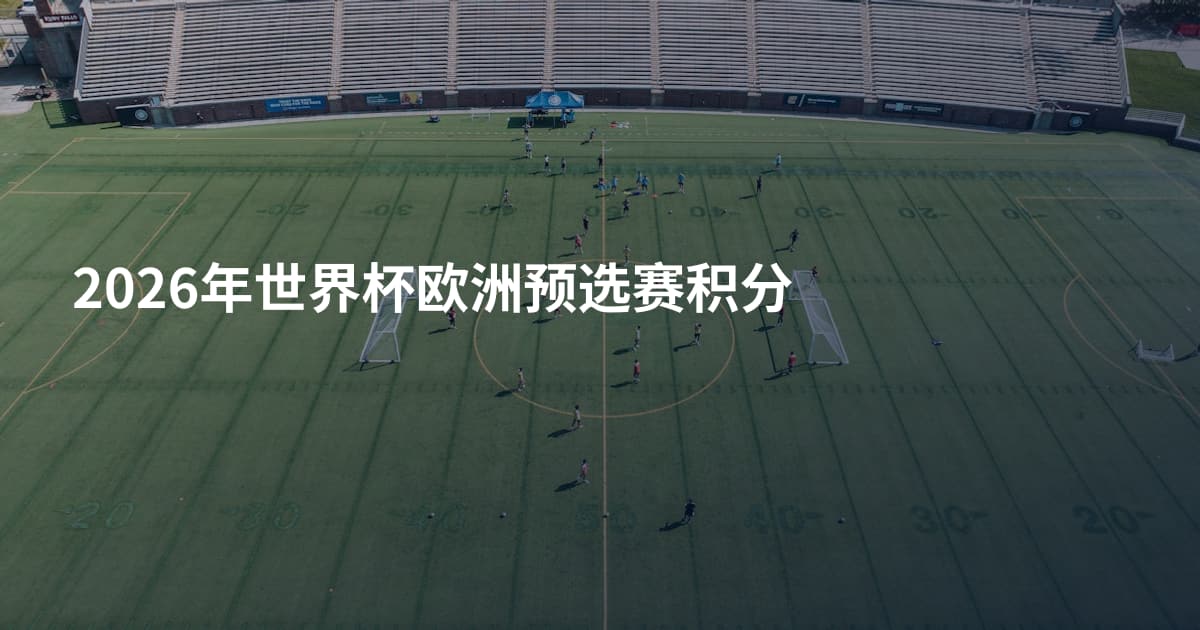 2026年世界杯欧洲预选赛积分