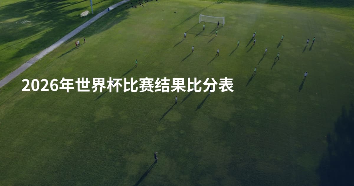 2026年世界杯比赛结果比分表