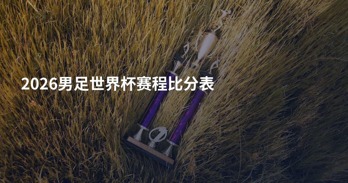 2026男足世界杯赛程比分表