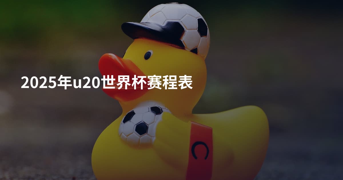 2025年u20世界杯赛程表
