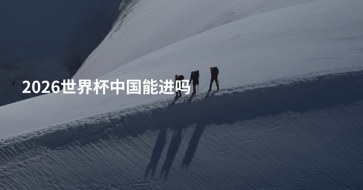 2026世界杯中国能进吗
